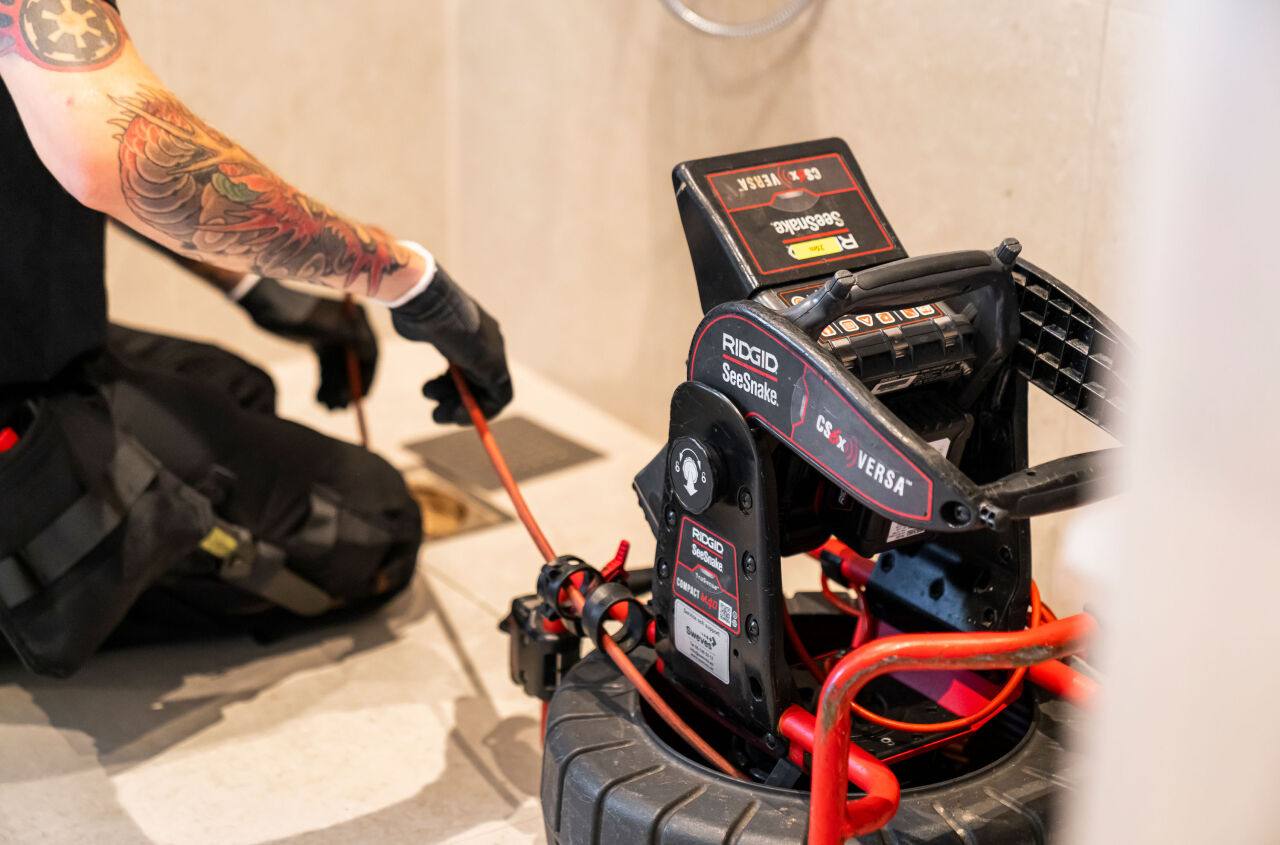 Professionell avloppsfilmning i fastighet.